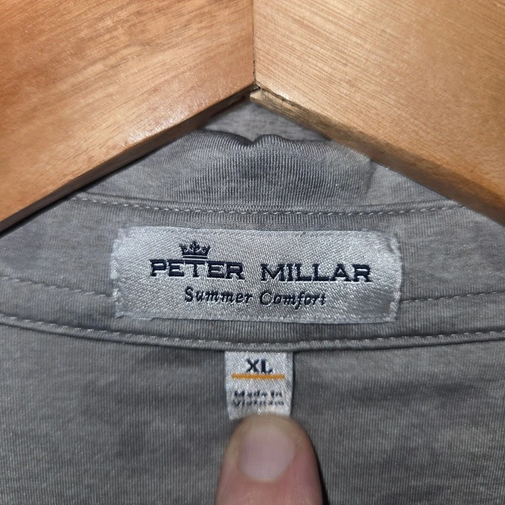Peter Millar Summer Comfort Mens XL Grey Camo Performance Polo Shirt MS21EK13S